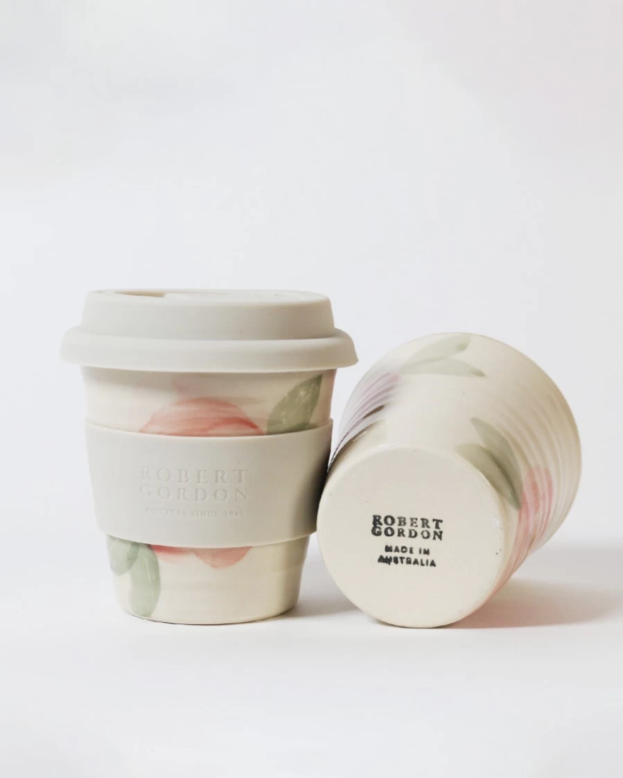 Robert Gordon Orchard Blossom Small Carousel Cup - Handcrafted Ceramic Tea Cup, Floral Design, Unique Gift