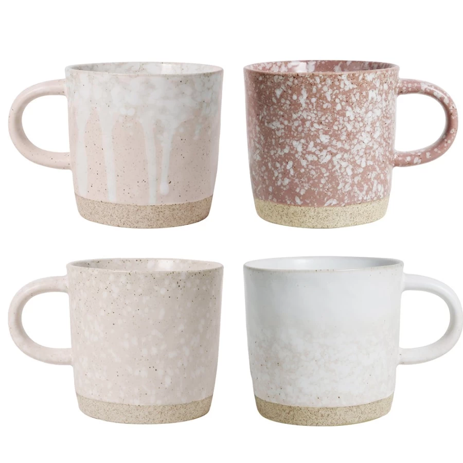 Robert Gordon Pink Strata Ceramic Mug - Handcrafted Coffee Cup with Unique Design