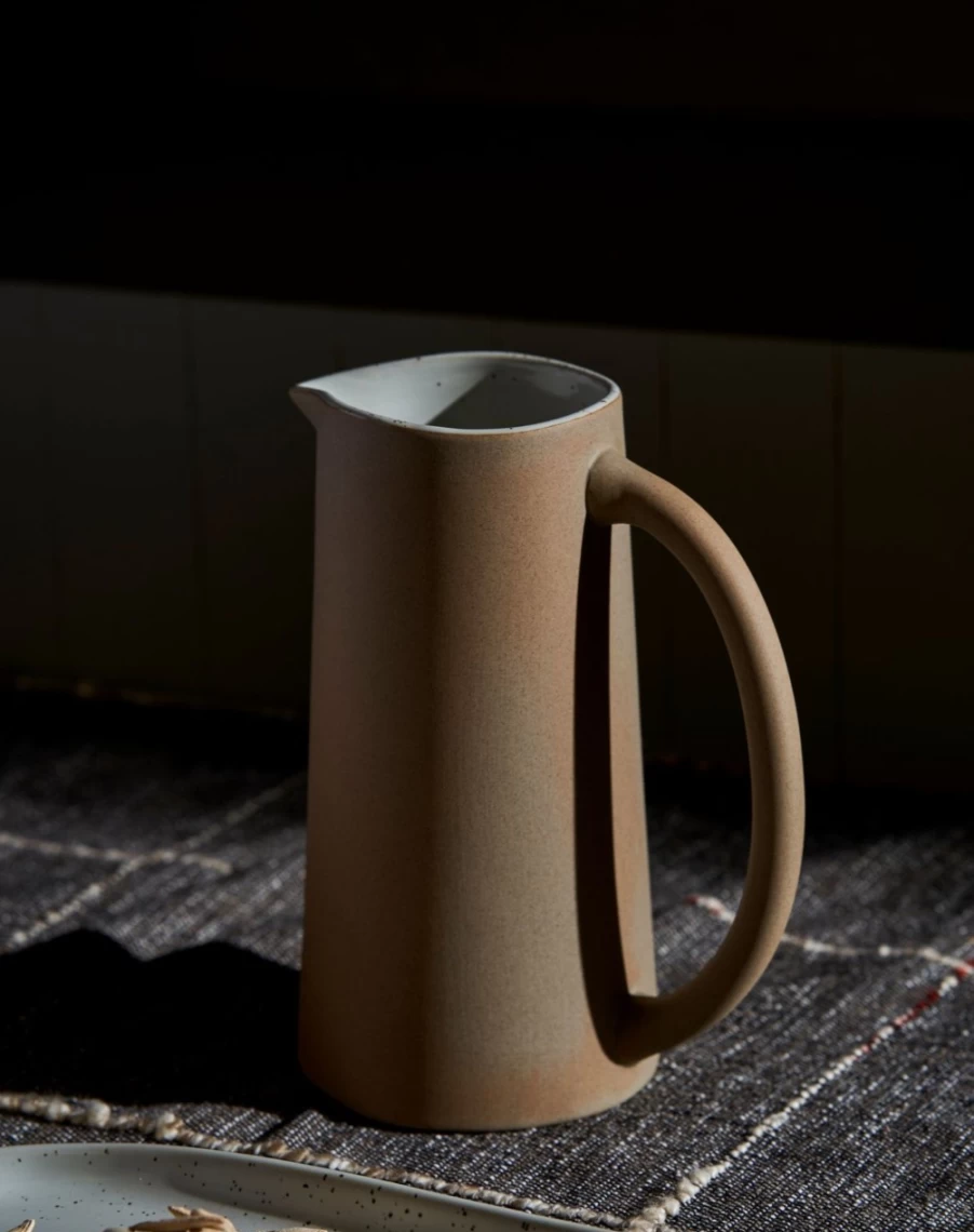 Robert Gordon White Speckle Water Jug - Table of Plenty Design