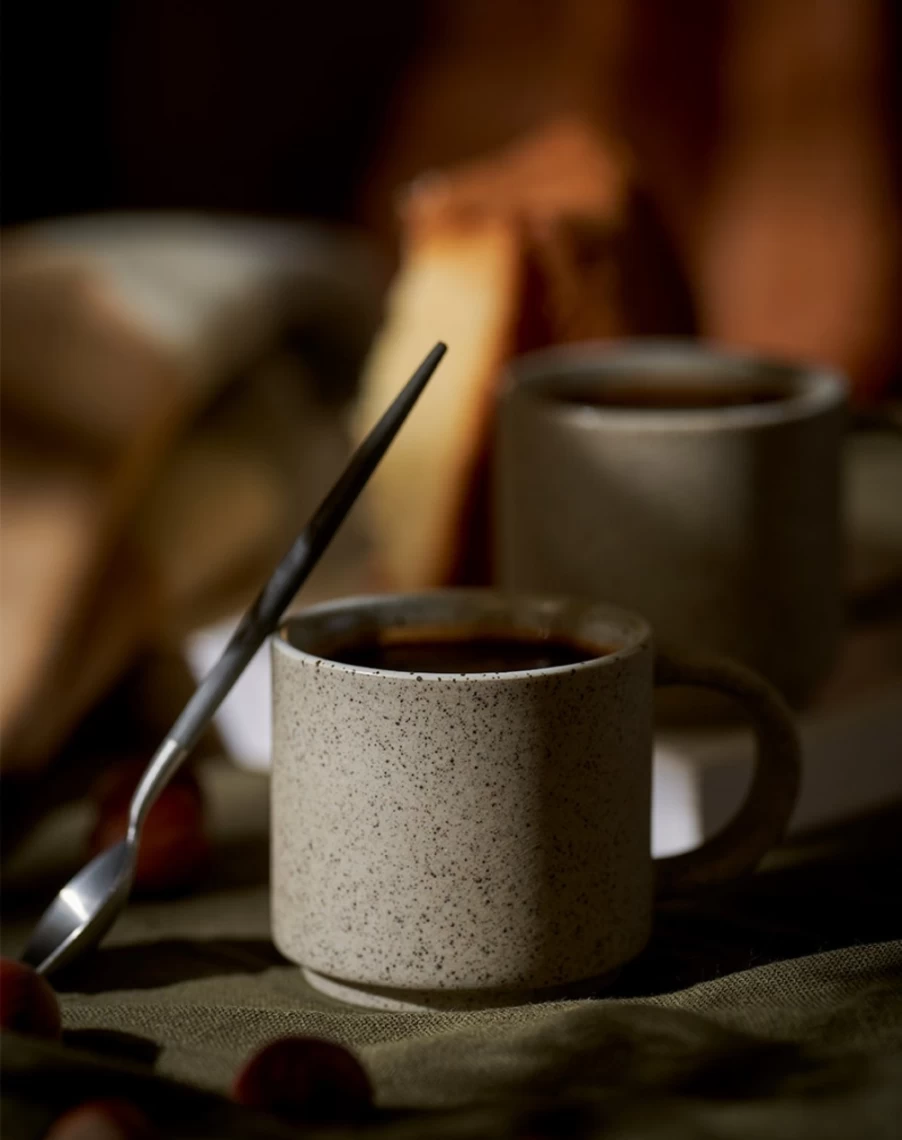 Robert Gordon Granite Espresso White Stoneware Coffee Cup