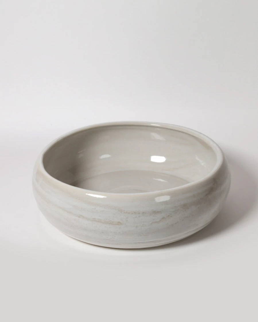 Robert Gordon Ceramic Salad Bowl with Coastal Design – Handmade Decorative Serving Dish for Kitchen & Dining