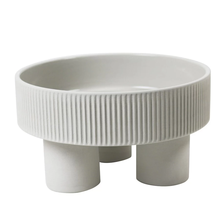 Robert Gordon Poet's Dream Small Pedestal Bowl - Cashmere Ceramic Decorative Bowl for Home Decor