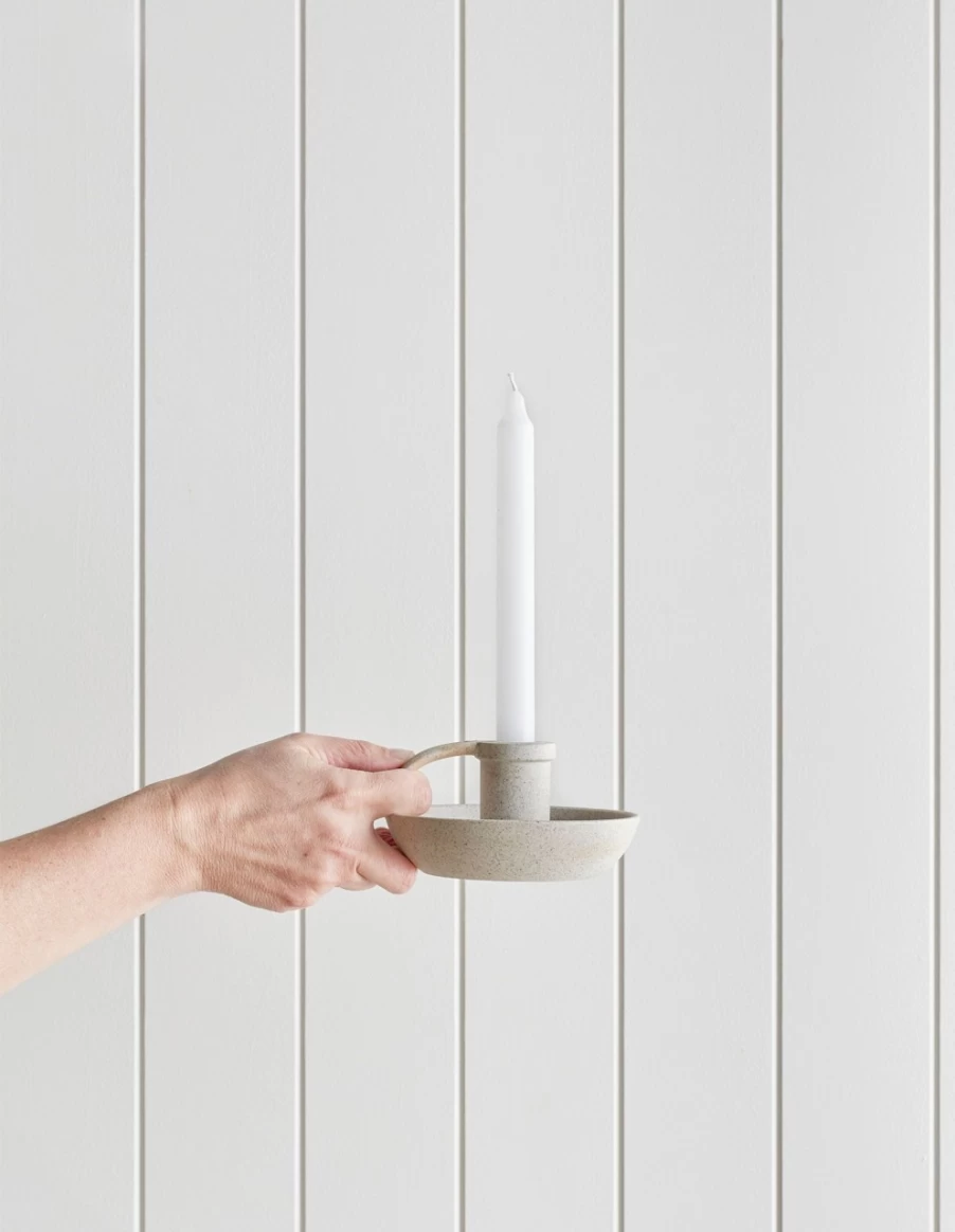 Robert Gordon Handcrafted Ceramic Candlestick Holder - Garden to Table Elegance for Home Decor