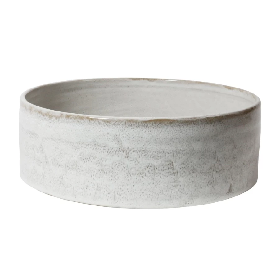 Robert Gordon Ceramic Medium Wheel Bowl for Snow-Themed Decor