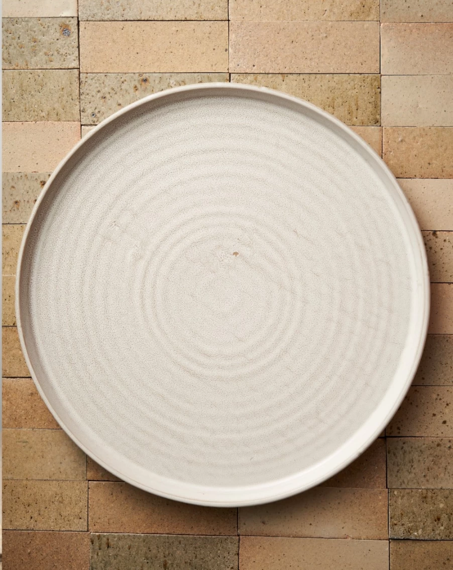 Robert Gordon Ceramic Platter - Snow Glaze Decorative Serving Dish