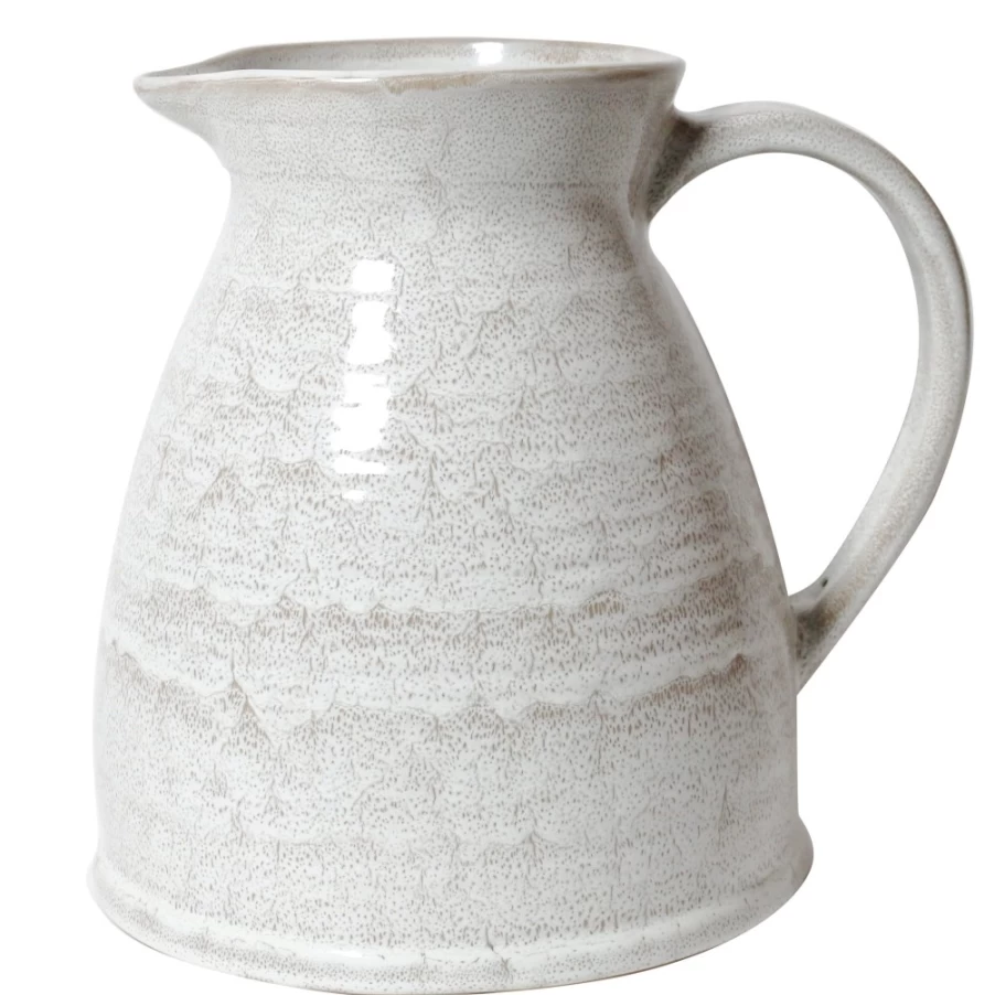 Robert Gordon Ceramic Tall Snow Jug - Elegant White Pitcher for Home Decor