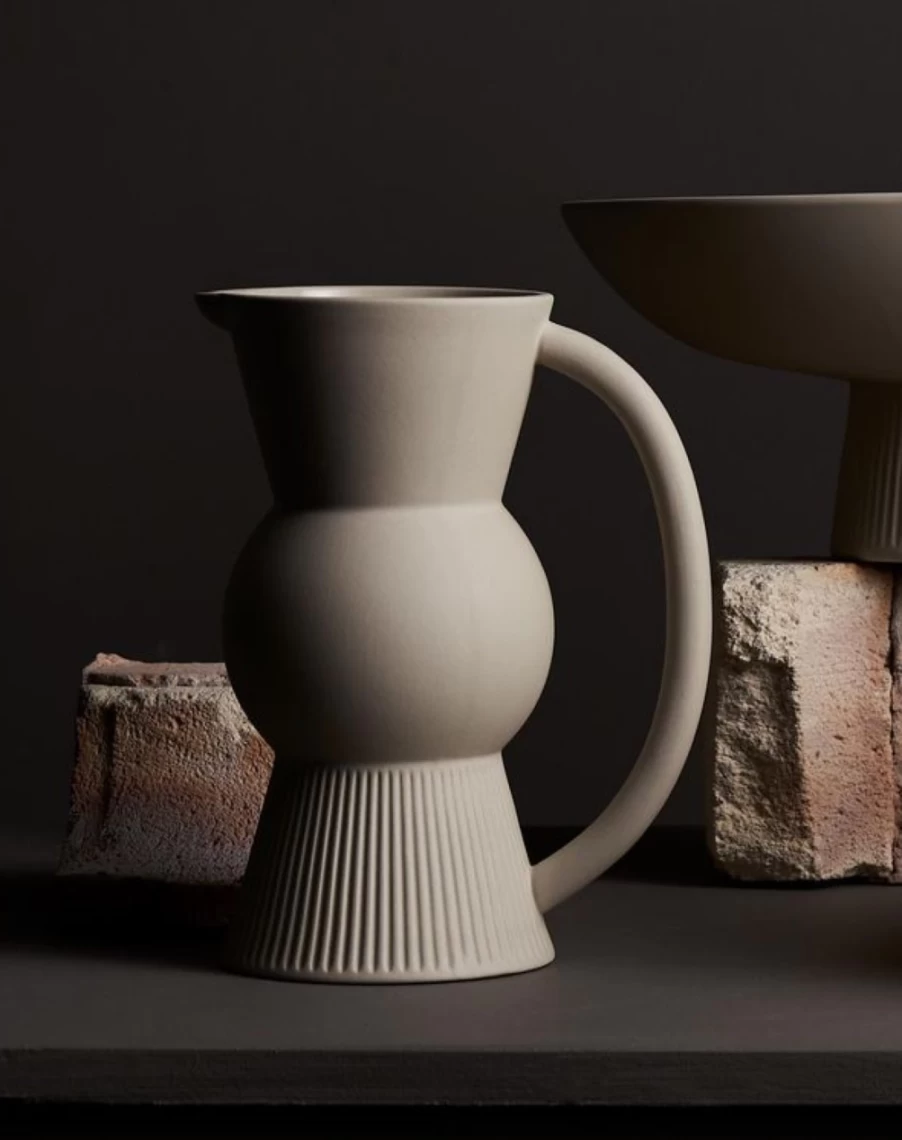 Robert Gordon Poet's Dream Water Jug - Natural Ceramic Pitcher for Home Decor