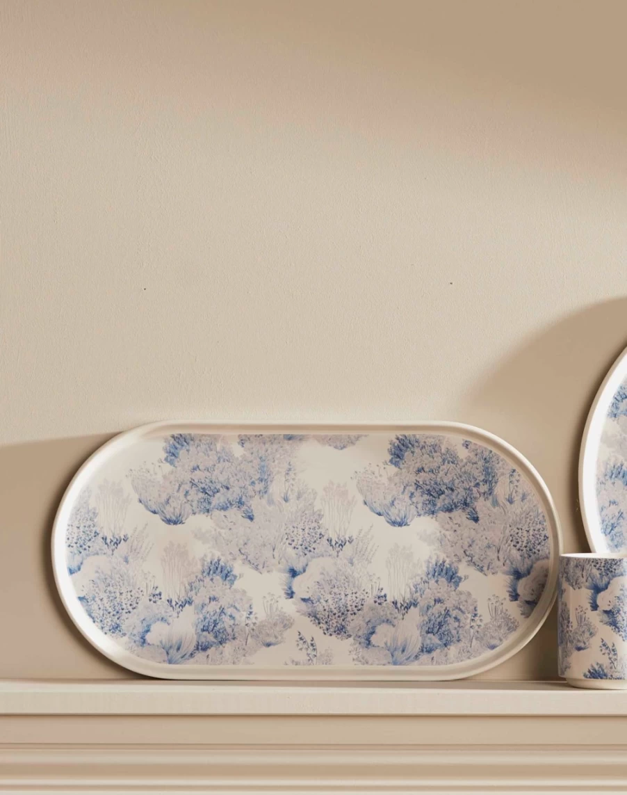Robert Gordon Large Oval Platter - Early Hours Ceramic Serving Dish for Elegant Dining