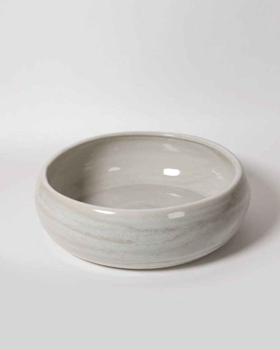 Robert Gordon Ceramic Salad Bowl with Coastal Design – Handmade Serving Bowl for Dining & Entertaining