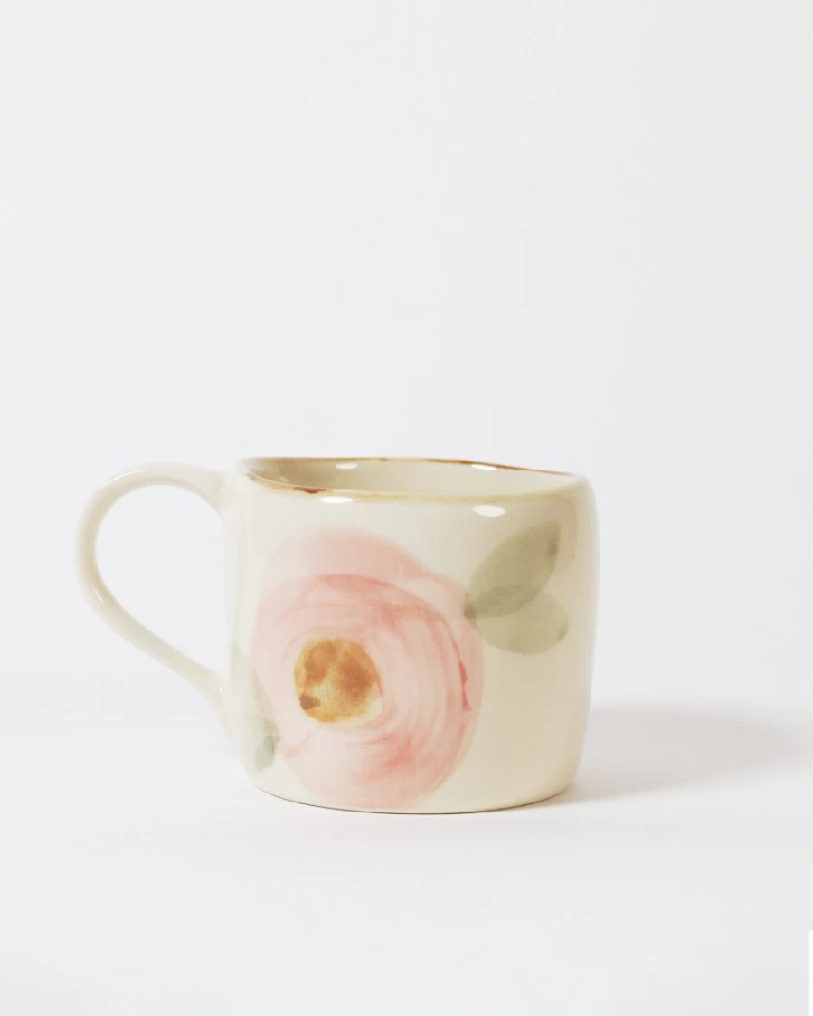 Robert Gordon Organic Mug - Handcrafted Orchard Blossom Design, Eco-Friendly Ceramic Coffee Cup