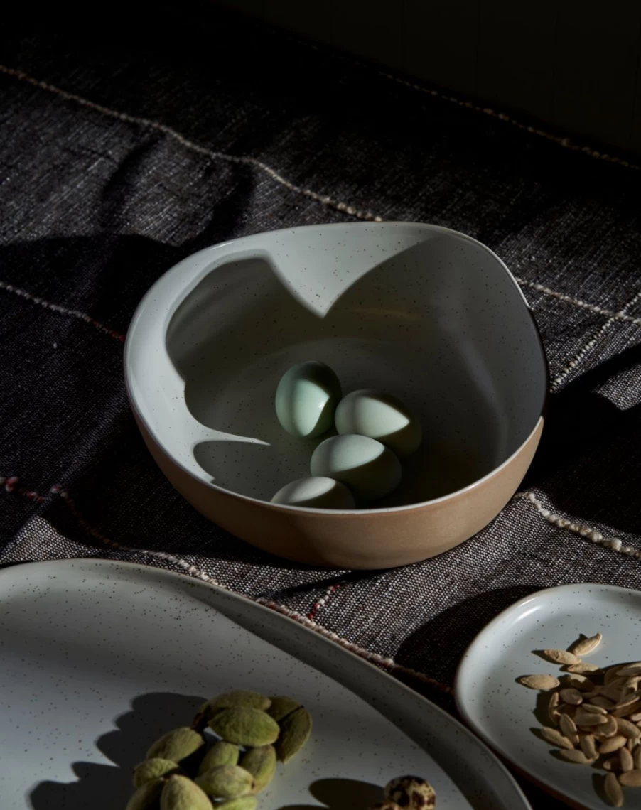 Robert Gordon White Speckle Table Of Plenty Serving Bowl - Ceramic Decorative Dish