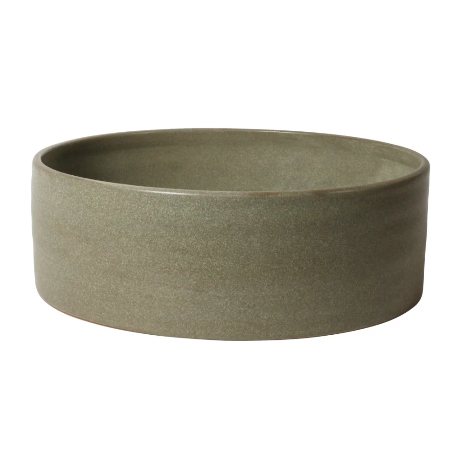 Robert Gordon Medium Wheel Bowl in Olive – Handcrafted Ceramic Serving Dish