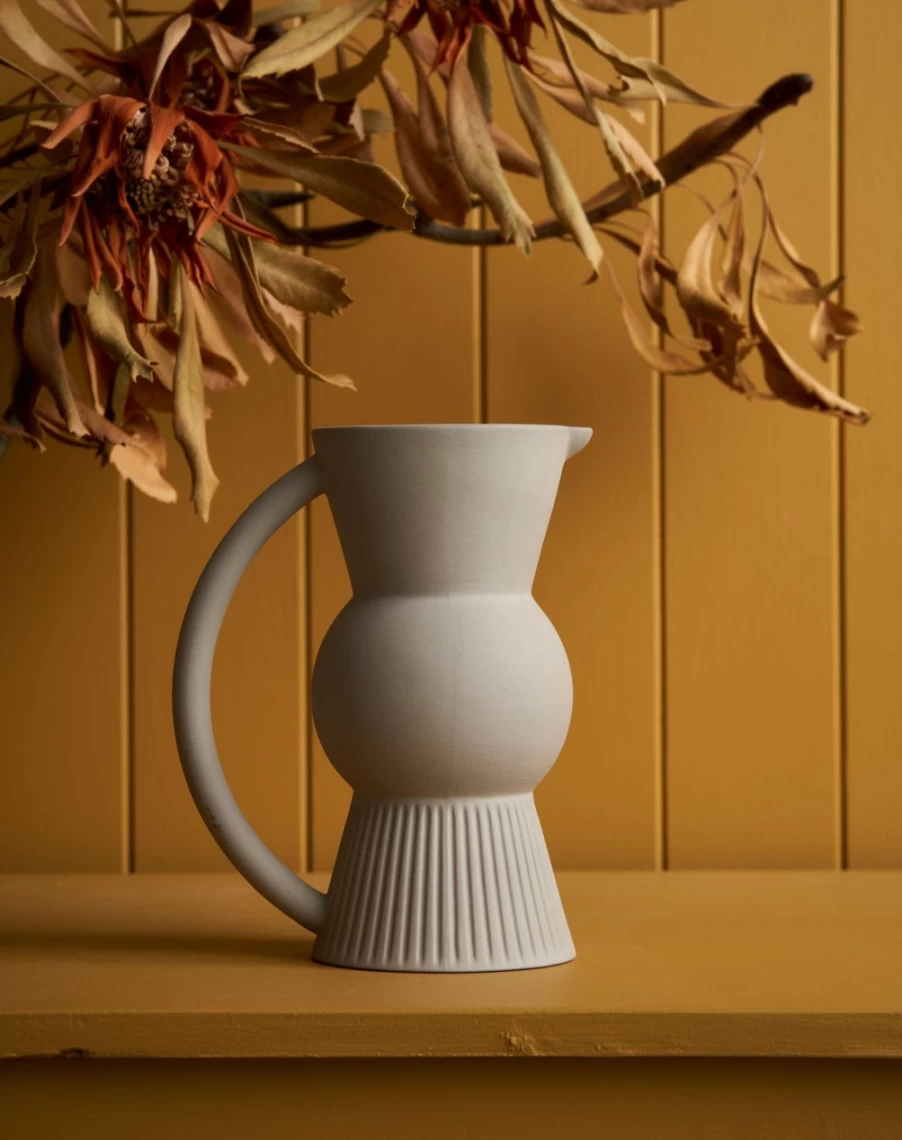 Robert Gordon Poet's Dream Water Jug - Elegant Cashmere Finish Ceramic Pitcher for Home Decor