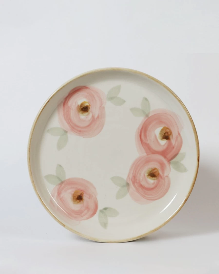 Robert Gordon Terra Side Plate - Orchard Blossom Design Ceramic Appetizer Dish