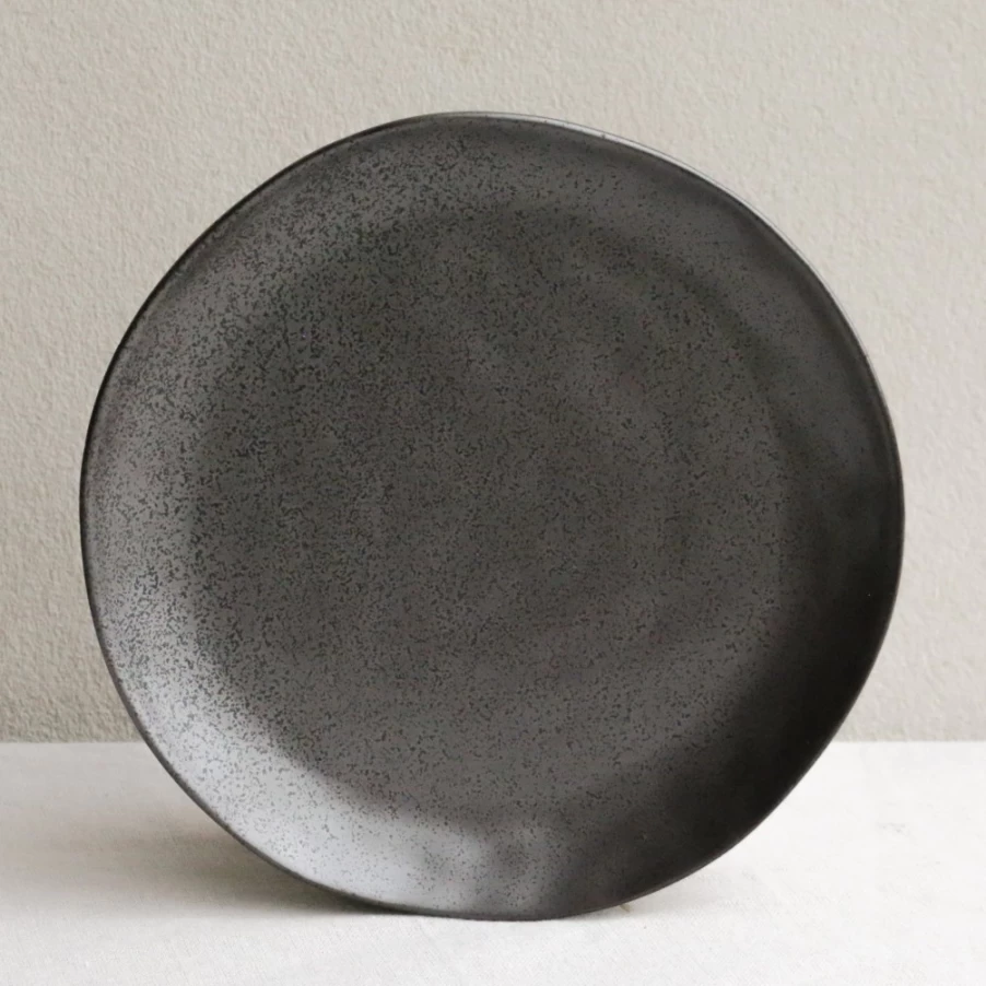 Robert Gordon 12-Piece Black Earth Dinner Set - Stoneware Plates & Bowls