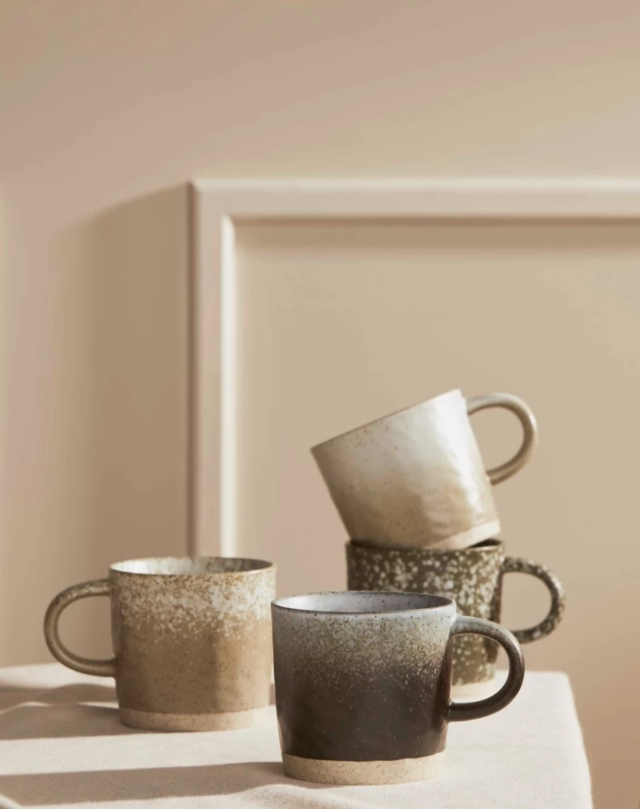 Robert Gordon Strata Grey Ceramic Mug - Handcrafted Stoneware Coffee Cup