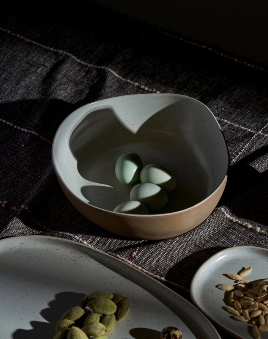 Robert Gordon White Speckle Table Of Plenty Serving Bowl - Ceramic Dishware for Dining & Entertaining