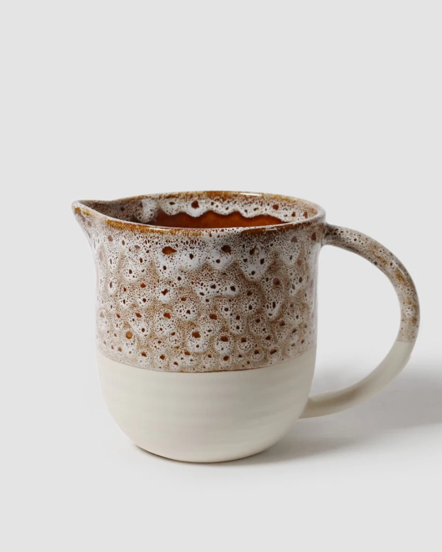 Robert Gordon White Ochre Briar Jug - Handcrafted Ceramic Pitcher