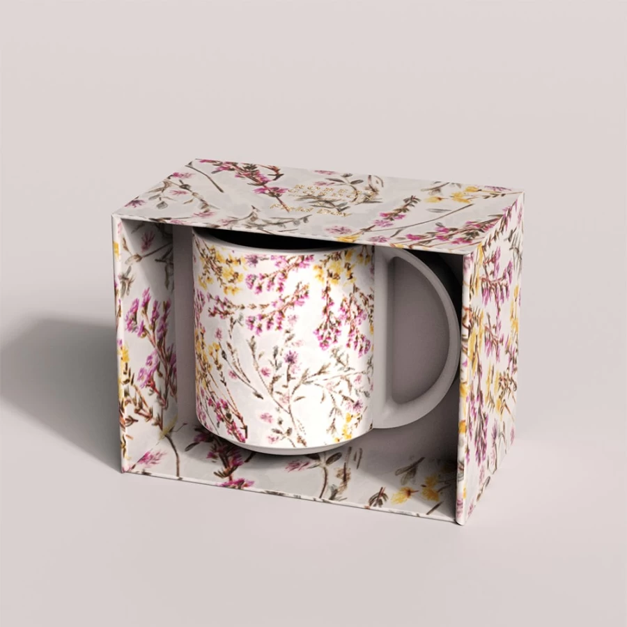 Robert Gordon Wild Flower Ceramic Mug - Handcrafted Floral Design Coffee Cup