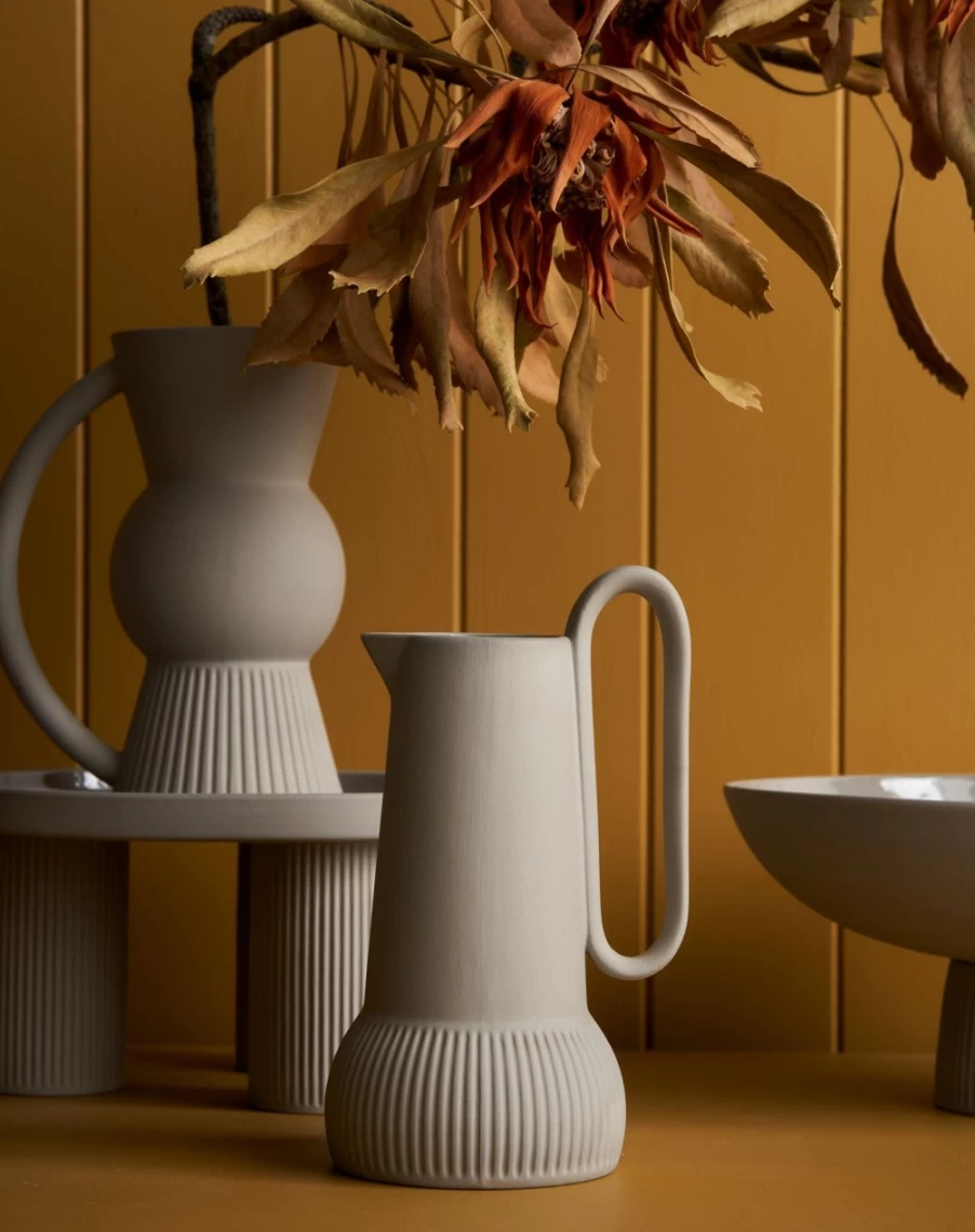 Robert Gordon Poet's Dream Jug - Cashmere Glazed Ceramic Pitcher, Elegant Home Decor