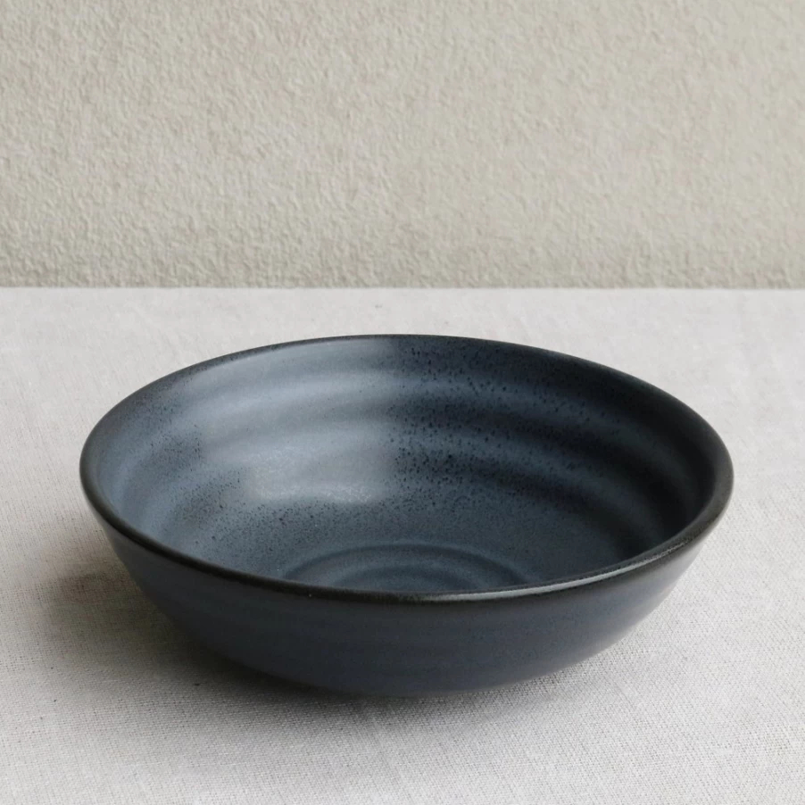 Robert Gordon 12-Piece Potters Collection Dinner Set in Blue Storm - Stoneware Plates, Bowls & Mugs