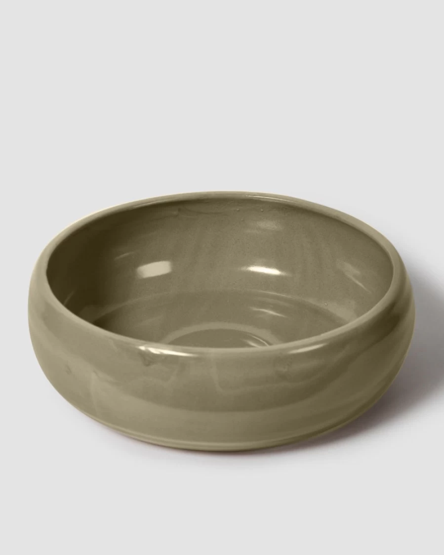 Robert Gordon Ceramic Salad Bowl in Olive Green – Eco-Friendly Dinnerware