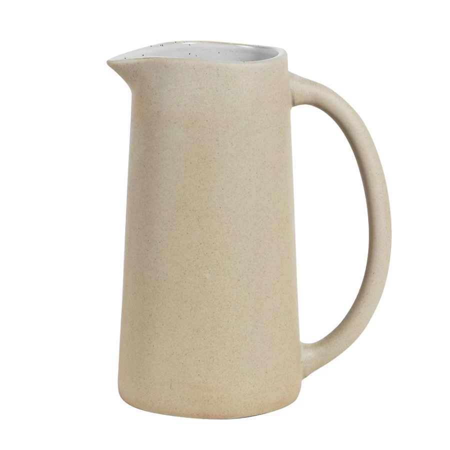 Robert Gordon White Speckle Water Jug - Table Of Plenty Design, Premium Ceramic Pitcher