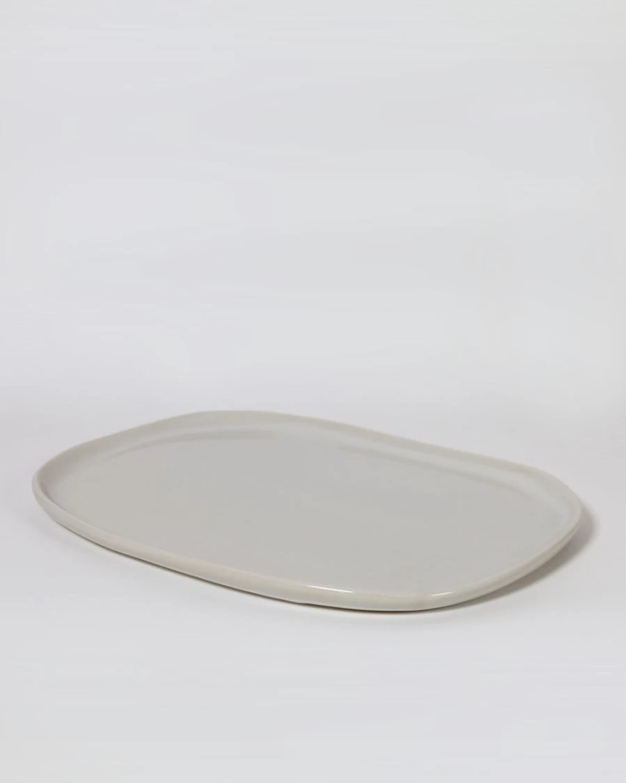 Robert Gordon Handcrafted Ceramic Oval Platter & Coaster Set – Elegant Serving Tray with Decorative Coasters
