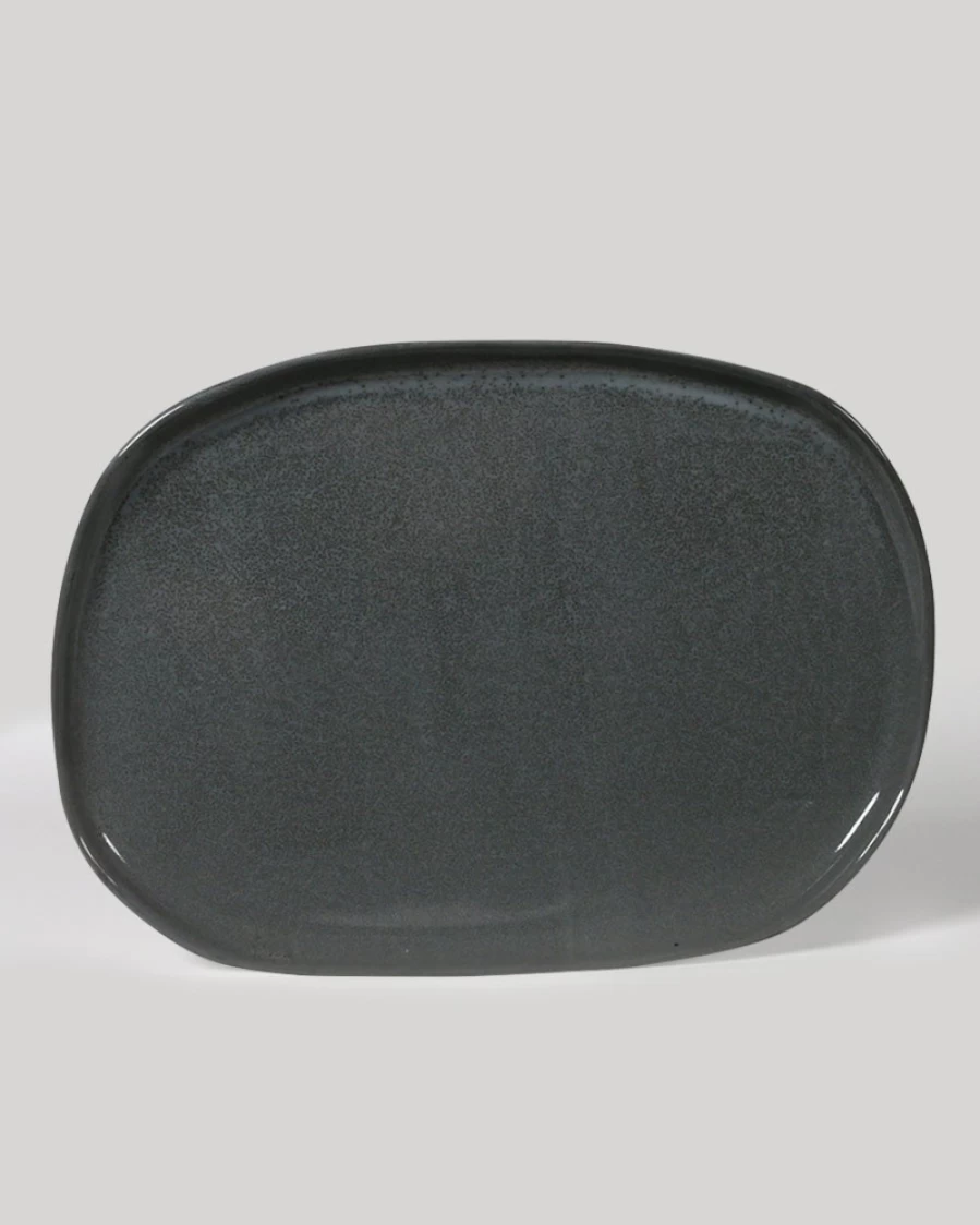 Robert Gordon Storm Glaze Oval Ceramic Serving Platter