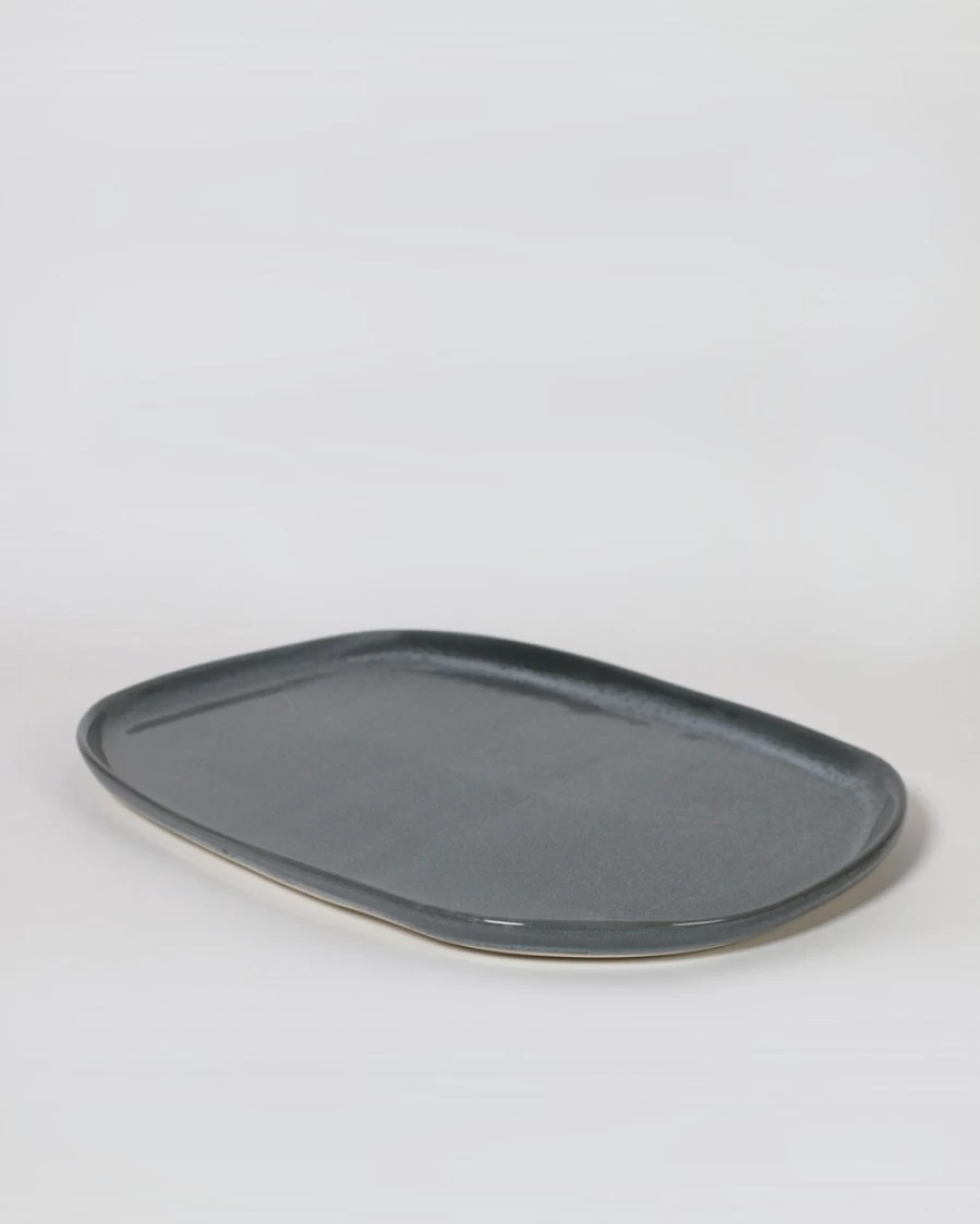 Robert Gordon Storm Glaze Oval Ceramic Serving Platter