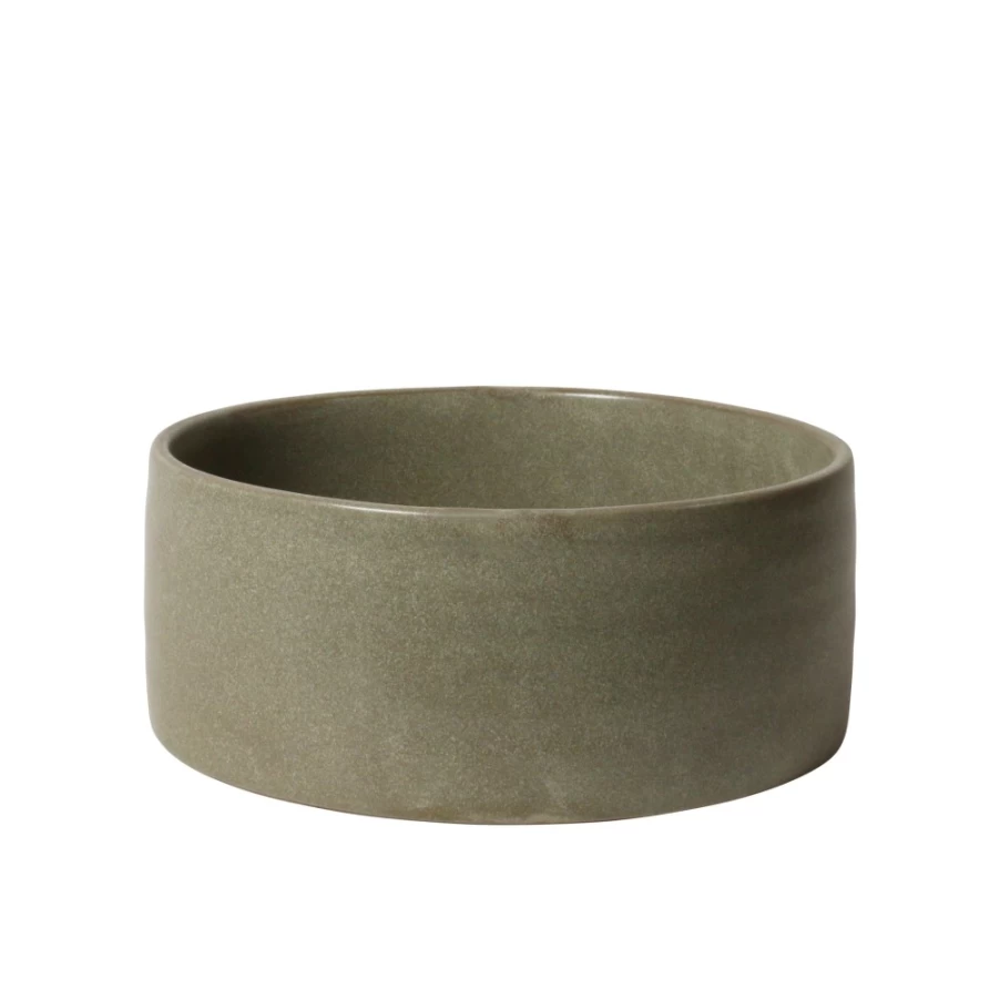 Robert Gordon Small Wheel Bowl in Olive - Handmade Ceramic Serving Dish
