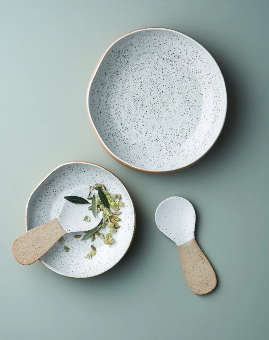 Robert Gordon Ceramic Garden to Table Salad Servers – Handcrafted Serving Utensils for Fresh Greens