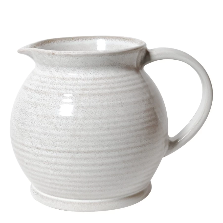 Robert Gordon Ceramic Round Jug with Snow Design - Handcrafted Pottery Home Decor