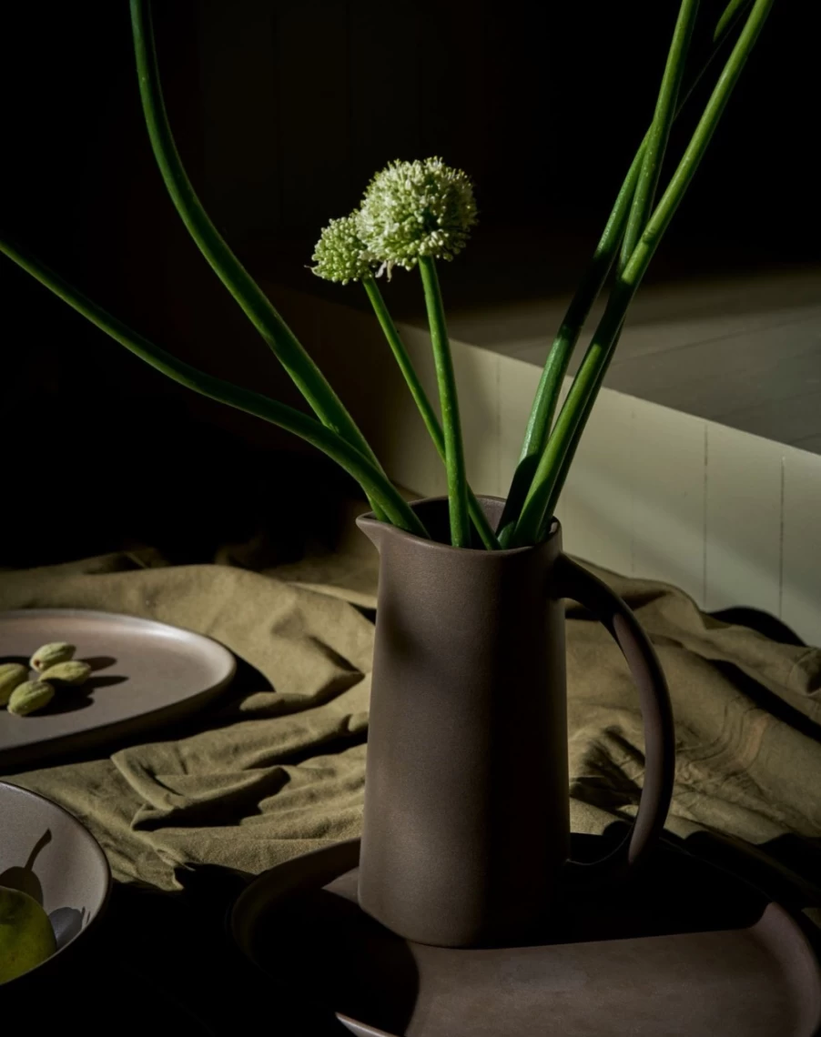 Robert Gordon Ceramic Water Jug with Slate Finish - Table Of Plenty Design