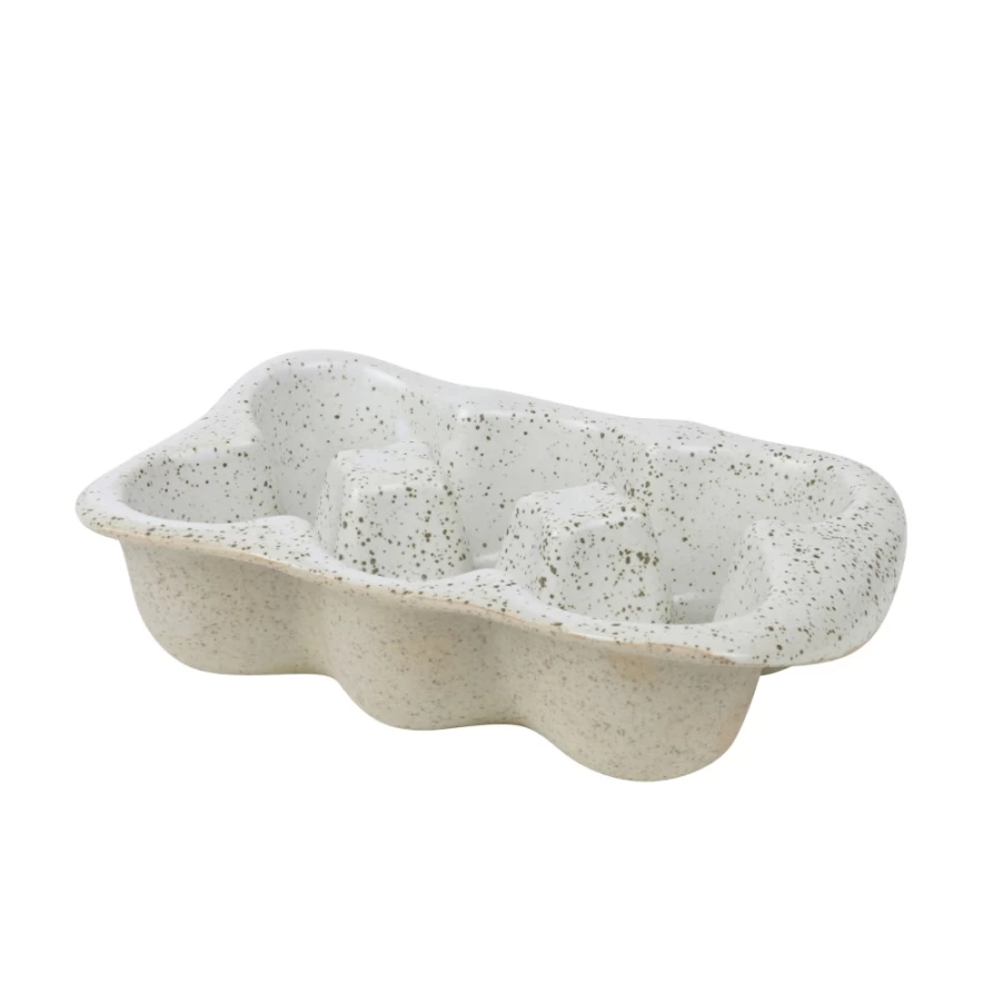 Robert Gordon Ceramic Egg Crate - Holds 6 Farm Fresh Eggs, Garden to Table Decor
