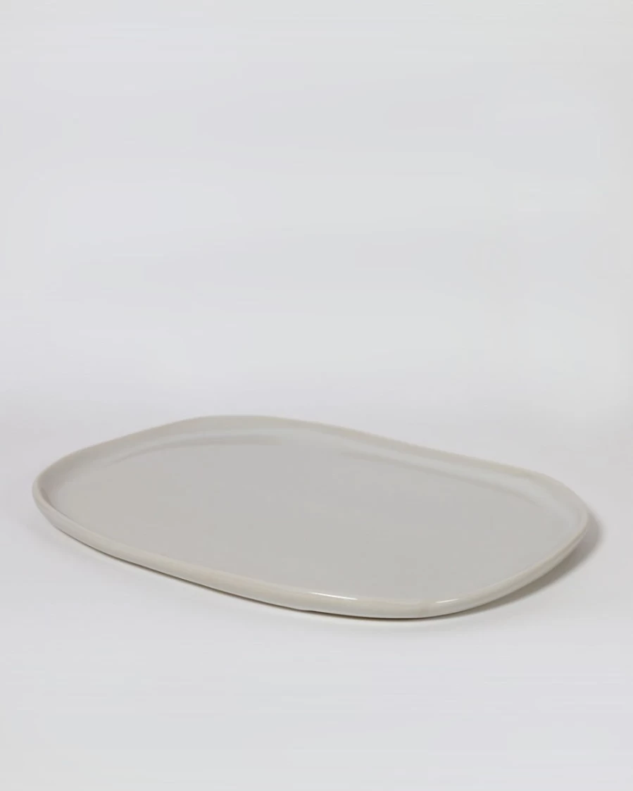 Robert Gordon Handcrafted Ceramic Oval Platter & Coaster Set – Elegant Serving Tray with Decorative Coasters