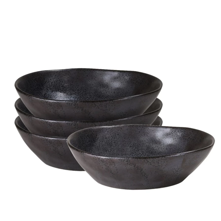Robert Gordon Black Earth Bowls - Handcrafted Ceramic Dinnerware Set