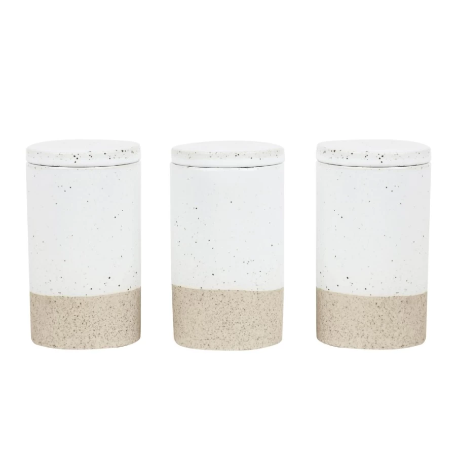 Robert Gordon Ceramic Spice Jars Set of 3 - Airtight Garden to Table Herb Storage Containers